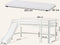 Hoppekids ECO Dream halfhoogslaper 90x200 cm met glijbaan, wit