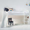 Hoppekids ECO Dream halfhoogslaper 90x200 cm met glijbaan, wit