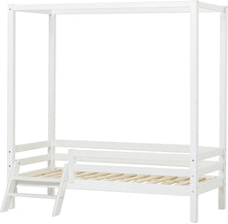 Hoppekids ECO Dream Hemelbed met ladder 70x160 cm, Wit