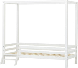 Hoppekids ECO Dream Hemelbed met ladder 90x200 cm, Wit