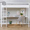 Hoppekids ECO Dream hoogslaper 90x200 cm met bureau, wit