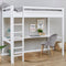 Hoppekids ECO Dream hoogslaper 90x200 cm met bureau, wit
