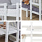 Hoppekids ECO Dream JUMBO stapelbed met tafel 90x200 cm, wit