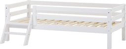 Hoppekids ECO Dream Junior bed 70x160 cm met ladder en bedhekje, wit.