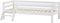 Hoppekids ECO Dream Junior bed 70x160 cm met ladder en bedhekje, wit.