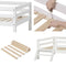 Hoppekids ECO Dream Junior bed 70x160 cm met ladder en bedhekje, wit.