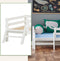 Hoppekids ECO Dream Junior bed 70x160 cm met ladder en bedhekje, wit.