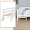 Hoppekids ECO Dream Junior bed 90x200 cm met ladder en bedhekje, wit.
