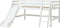 Hoppekids ECO Luxe halfhoogslaper 90x200 cm met glijbaan en schuine ladder, wit.