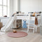 Hoppekids ECO Luxe halfhoogslaper 90x200 cm met glijbaan en schuine ladder, wit.