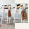 Hoppekids ECO Luxe halfhoogslaper 90x200 cm met glijbaan en schuine ladder, wit.