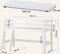 Hoppekids ECO Luxury halfhoogslaper 70x160 cm met schuine ladder, wit.