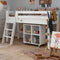 Hoppekids ECO Luxury halfhoogslaper 70x160 cm met schuine ladder, wit.