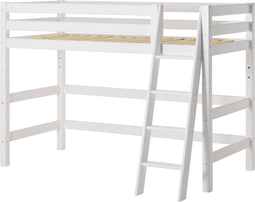 Hoppekids ECO Luxury halfhoogslaper 90x200 cm met schuine ladder, wit