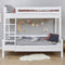 Hoppekids ECO Luxury Hoog Familie Stapelbed 90x200 / 120x200 cm, wit, Deelbaar tot 2 eenpersoonsbedden, ECO-gecertificeerd FSC-hout, Massief Grenenhout, Lak op Waterbasis, Gemaakt in de EU, Levenslange Fabrieksgarantie