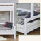 Hoppekids ECO Luxury Hoog Familie Stapelbed 90x200 / 120x200 cm, wit, Deelbaar tot 2 eenpersoonsbedden, ECO-gecertificeerd FSC-hout, Massief Grenenhout, Lak op Waterbasis, Gemaakt in de EU, Levenslange Fabrieksgarantie