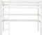 Hoppekids ECO Luxury Hoogslaper 90x200 cm met bureau, Wit