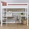 Hoppekids ECO Luxury Hoogslaper 90x200 cm met bureau, Wit