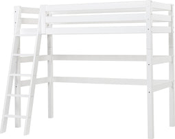 Hoppekids ECO Luxury hoogslaper 90x200cm met schuine ladder, wit