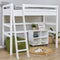 Hoppekids ECO Luxury hoogslaper 90x200cm met schuine ladder, wit