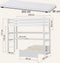 Hoppekids ECO Luxury MEGA bed 90x200 cm met lounge-module en bureau, wit.