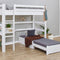 Hoppekids ECO Luxury MEGA bed 90x200 cm met lounge-module en bureau, wit.