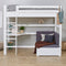 Hoppekids ECO Luxury MEGA bed 90x200 cm met lounge-module en bureau, wit.