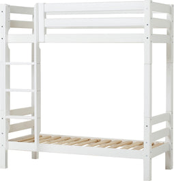 Hoppekids ECO Luxury stapelbed 70x160 cm, wit, Deelbaar tot 2 eenpersoonsbedden, ECO-gecertificeerd FSC-hout, Massief Grenenhout, Lak op Waterbasis, Gemaakt in de EU, Levenslange Fabrieksgarantie