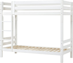 Hoppekids ECO Luxury Stapelbed 90x200 cm, wit, Deelbaar tot 2 eenpersoonsbedden, ECO-gecertificeerd FSC-hout, Massief Grenenhout, Lak op Waterbasis, Gemaakt in de EU, Levenslange Fabrieksgarantie