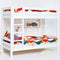 Hoppekids ECO Luxury Stapelbed 90x200 cm, wit, Deelbaar tot 2 eenpersoonsbedden, ECO-gecertificeerd FSC-hout, Massief Grenenhout, Lak op Waterbasis, Gemaakt in de EU, Levenslange Fabrieksgarantie