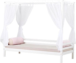 Hoppekids hemeltextiel voor ECO Dream hemelbed, 90x200 cm, Wit/Transparant