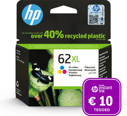HP 62XL - Inktcartridge - Origineel - Kleur + Instant Ink tegoed