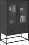 vidaXL - Hoge - kast - 68x39x111,5 - cm - staal - zwart