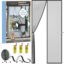 Hor - Vliegengaas voor Deur - Magnetisch - 100 x 210 cm - Inclusief 3 Vliegenvangers