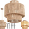 tectake® Plafondlamp Allegra - Hanglamp Boho stijl - Ø32 x 33 cm - Jute lampenkap - 40W - Woonkamer slaapkamer eetkamer