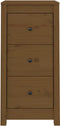 vidaXL - Dressoir - 40x35x80 - cm - massief - grenenhout - honingbruin