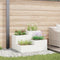vidaXL - Tuinplantbak - 100x100x60 - cm - Witte - Staal