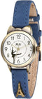 horloge kinderen - Ballerina - Eifeltoren - blauw leren bandje - educatief - communie cadeau - verjaardagscadeau meisje