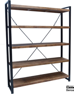 HorstDeco- boekenkast Mangohout Britt - 120 cm
