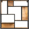 HorstDeco- Mango houten wandrek - Industrieel Staal - 80X80