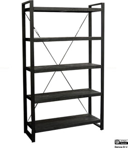 HorstDeco - Room divider -Boekenkast - Zwart - 160 cm breed