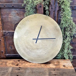 HorstDeco - Wandklok - Antiek- Bronskleurig - Round Clock - 56 cm