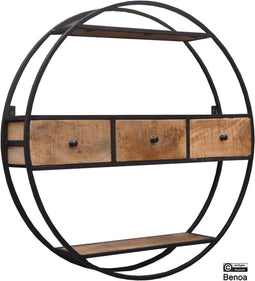 HorstDeco- Wandrek - Wall Hanger- 3 vlakken - Drawers