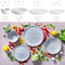 Palmer - Light Blue Sea - Serviesset - 6 persoons - 24 delig - Wit/Lichtblauw - Stoneware - Bordenset