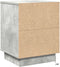 vidaXL - Nachtkasten - met - LED-lampen - 2 - stuks - - - Beton - Grijs - 39x34.5x50 - cm