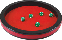 HOT Games Dobbelpiste 34cm.zw.MDF/rood.vilt HOT.