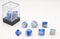 HOT Games Dobbelstenen Blauw/Wit 7 set Brick.