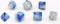 HOT Games Dobbelstenen Blauw/Wit 7 set Brick.