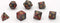 HOT Games Dobbelstenen Bloodspatter Zwart 7 Set.
