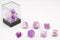 HOT Games Dobbelstenen Paars/Wit 7 set Brick.